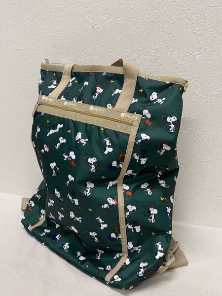 LESPORTSAC(レスポートサック) / スヌーピー/リュック/ナイロン/GRN/総 