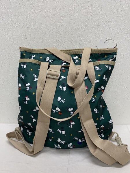 LESPORTSAC(レスポートサック) / スヌーピー/リュック/ナイロン/GRN/総 