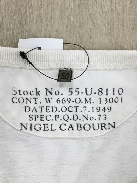Nigel Cabourn(ナイジェルケーボン) / Tシャツ/50/コットン/WHT/無地