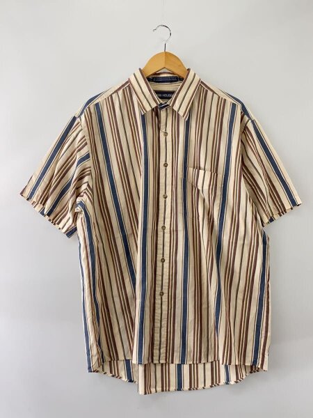 60s VanHeusen ストライプ 半袖シャツ Van Heusen(ヴァンヒューゼン) / 半袖シャツ/XL/コットン/BEG