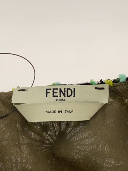 FENDIクリーム色 半袖ワンピース FENDI(フェンディ) / 半袖ワンピース/40/ナイロン/マルチカラー/FD8891