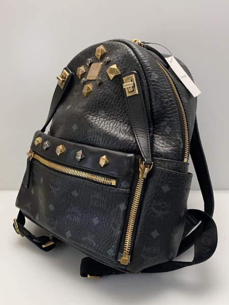 MCM(エムシーエム) / スタッズ付き/リュック/レザー/BLK 