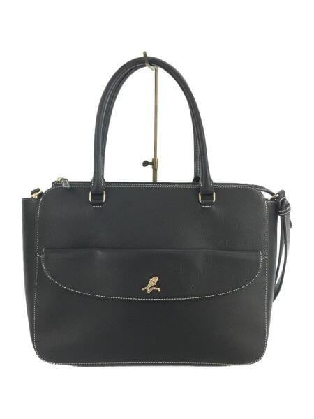 美品】agnes b アニエスベー トートバッグ 2way ブラック 牛革 美品 