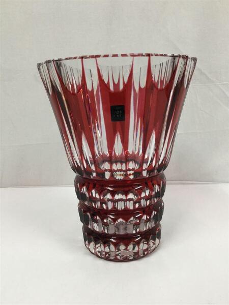 SAINT LOUIS(サンルイ) / クリスタル/25cm/壷・花瓶/RED | 中古品の 