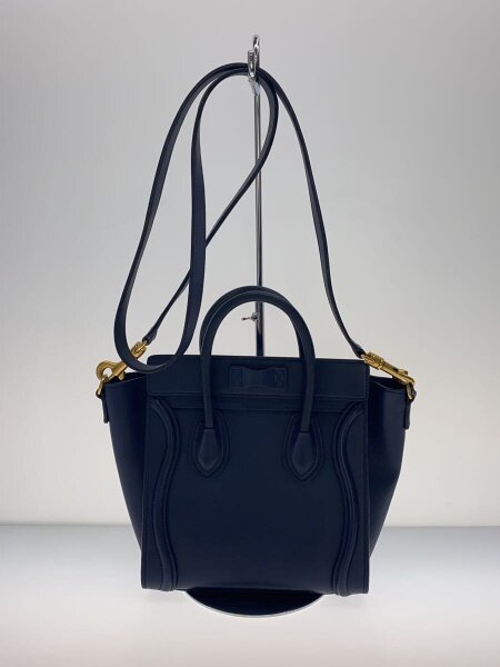 CELINE(セリーヌ) / ランゲージナノ/ショルダーバッグ/レザー/NVY/無地 