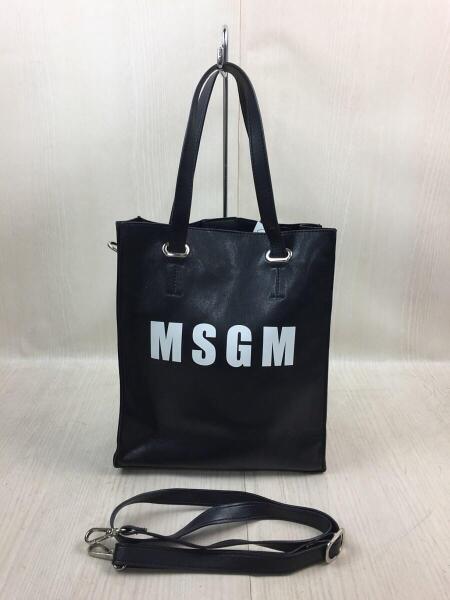 MSGM(エムエスジーエム) / KIDS/ロゴトートバッグ/2WAY/レザー 