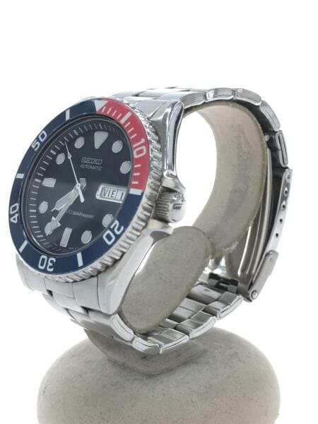 SEIKO 逆輸入ウォッチ 7S26-0040 自動巻 10気圧防水 セイコー 7S26-0040 海外向けダイバーモデル ネイビー文字盤 赤青