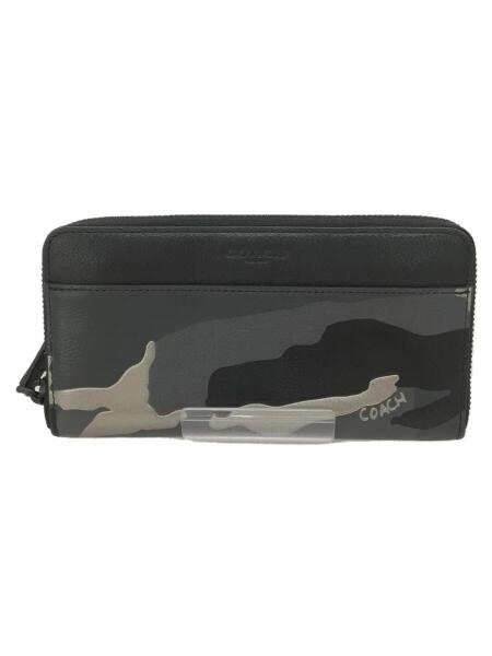 COACH(コーチ) / ラウンドファスナー長財布/メタリックレザー/迷彩 
