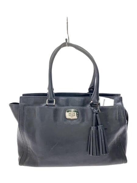 COACH(コーチ) / タッセルフリンジ付き/トートバッグ/レザー/BLK/25365 