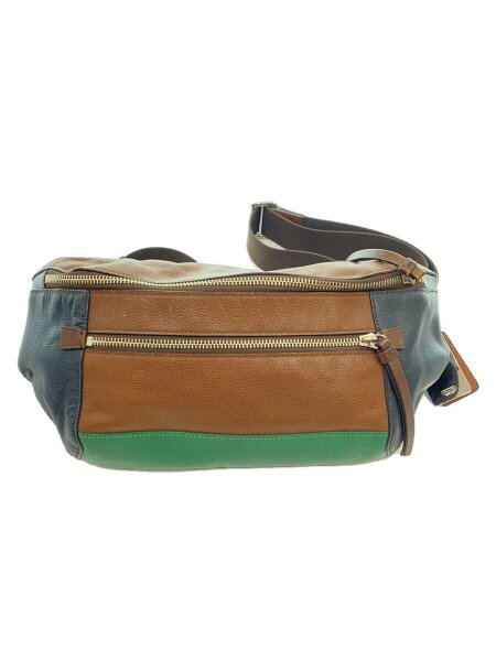 【状態良好】コーチ COACH★トンプソン ボディバッグ 70899★レザー ブルー ブラウン オレンジ★メンズ 斜め掛けショルダーバッグ◇ COACH コーチ 70899 トンプソンレザーボディバッグ　中古カラーブロック