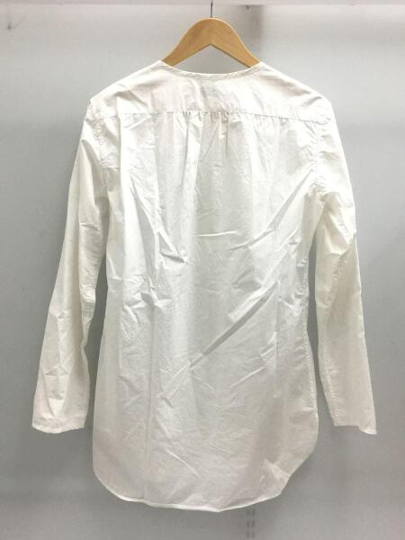 Bergfabel ホワイト バンドカラー 長袖シャツ