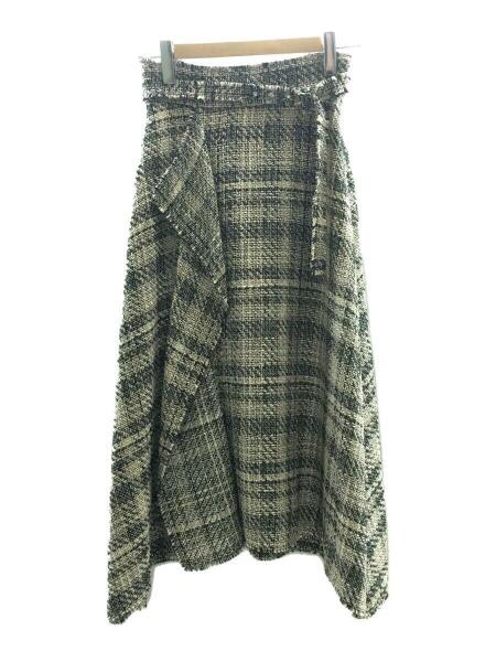 Mila Owen(ミラオーウェン) / ツイードヘムラインスカート/ロング  