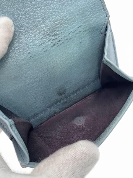 BALENCIAGA◆3つ折り財布/レザー/IDG/無地/レディース/コンパクトウォレット/転写 BALENCIAGA(バレンシアガ) &frasl; 3つ折り財布&frasl;レザー&frasl;IDG&frasl;レディース