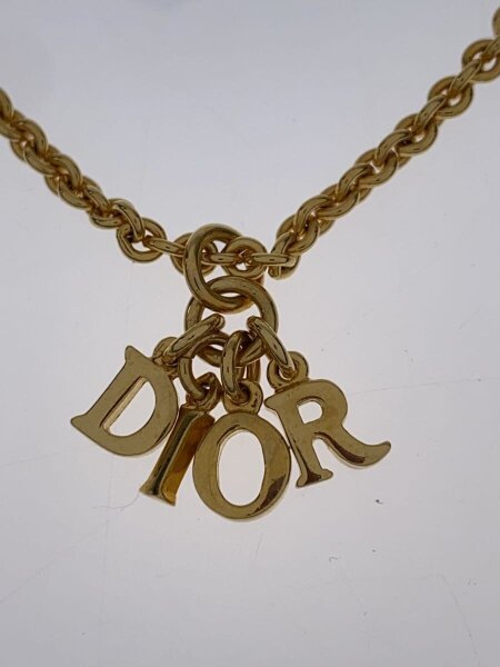 ディオールChristian DiorDIORロゴネックレス(ゴールド)