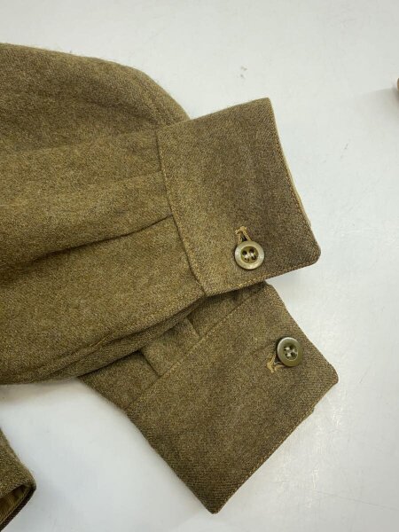 BRITISH MILITARY / バトルドレスブラウス/ミリタリージャケット/ウール/KHK/無地 BRITISH MILITARY(ブリティッシュミリタリー) / バトルドレスブラウス