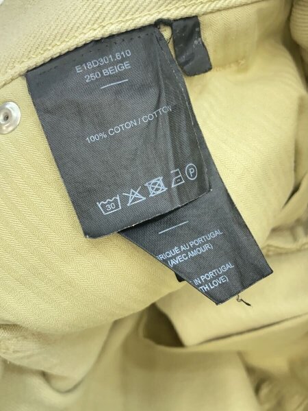 AMI Alexandre Mattiussi / ベルデッドストレートパンツ//コットン/BEG/無地/E18D301.610 AMI Alexandre Mattiussi(アミアレクサンドレマテュッシ) / ベルデッド