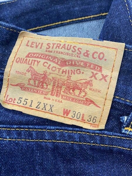 Levi’s / 30/デニム/IDG/551-0006/551ZXX/ボタン裏555/米国製/USA製//BIGE Levi's(リーバイス) / ボトム/30/デニム/IDG/551ZXX/551-0006/トップ裏