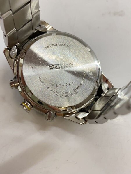 美品/稼働品】SEIKO ソーラー クロノグラフV175-0DA0 サファイア 