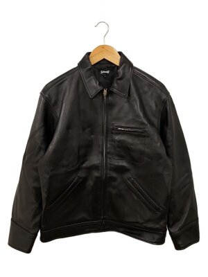 Schott◆レザージャケット・ブルゾン/S/羊革/ブラック/無地/3191065/19AW/LEATHER TR Schott ライダースジャケット リアルレザー 羊革 L ブラック 高年式