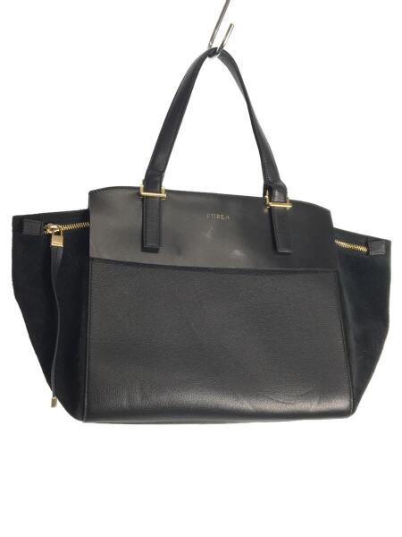 FURLA(フルラ) / ハンドバッグ/レザー/BLK/F6590/スエード レザー 