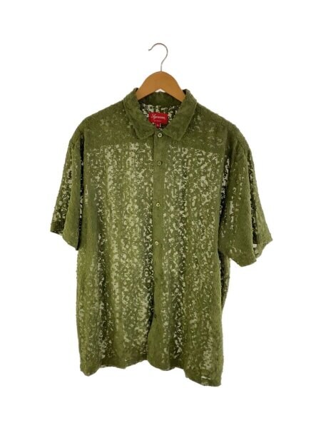 【e】SupremeChainstitchChiffonS/SシャツM supreme Chainstitch Chiffon S/S Shirt