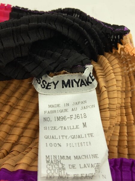 ISSEY MIYAKE / 半袖ブラウス/M/ポリエステル/マルチカラー/IM96-FJ618 ISSEY MIYAKE(イッセイミヤケ) / 半袖ブラウス/M/ポリエステル/マルチ