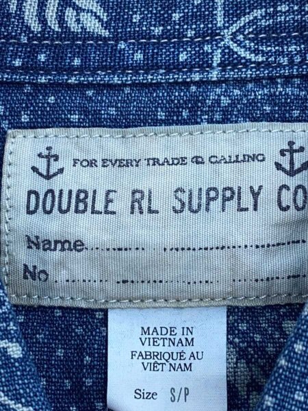 RRL(ダブルアールエル) / インディゴプリントウーブンオーバーシャツ 