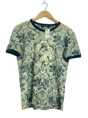 DOLCE&amp;GABBANA ベスト 40(M位) 濃紺x茶系(総柄) 【古着】【中古】 DOLCE&GABBANA（ドルチェアンドガッバーナ）中古・古着オンライン通販