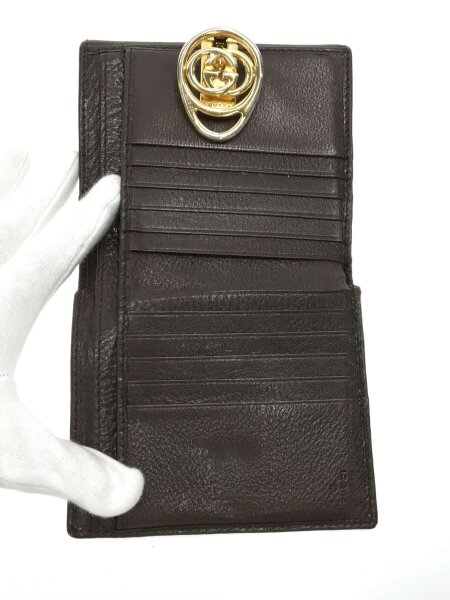 GUCCI(グッチ) / 2つ折り財布/レザー/BRW/レディース/Wホック