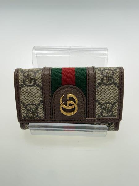 【新品未使用】　GUCCI レザーキーケース グッチ GUCCI 6連キーケース メンズ レザー ロゴ ブラック 3492