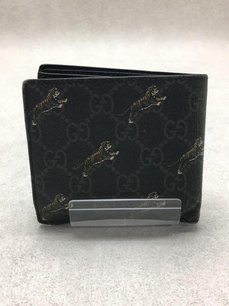 GUCCI(グッチ) / 2つ折り財布/--/BLK/総柄/575133/タイガープリント/GG 