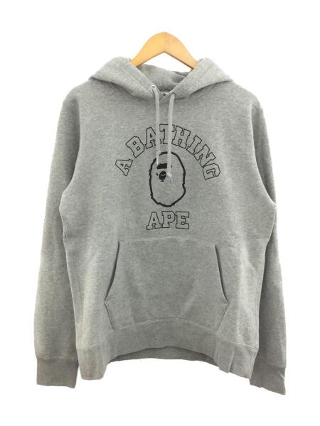 A BATHING APEメンズ【L】裏起毛 ジップパーカー グレー フーディ