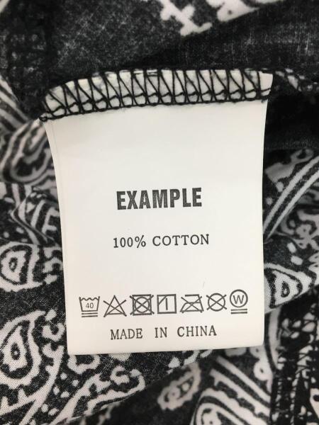 EXAMPLE(エグザンプル) / カットソー/XL/コットン/BLK/総柄/ペイズリー 