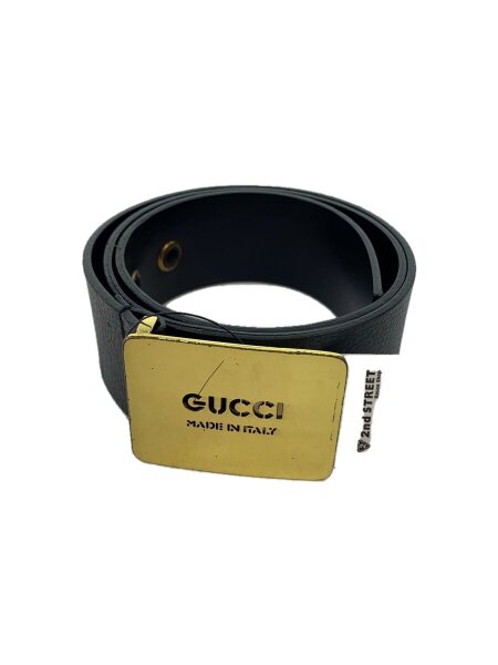 GUCCI 036 194 0956 レザーベルトブラック 表記サイズ70・28 【公式通販】