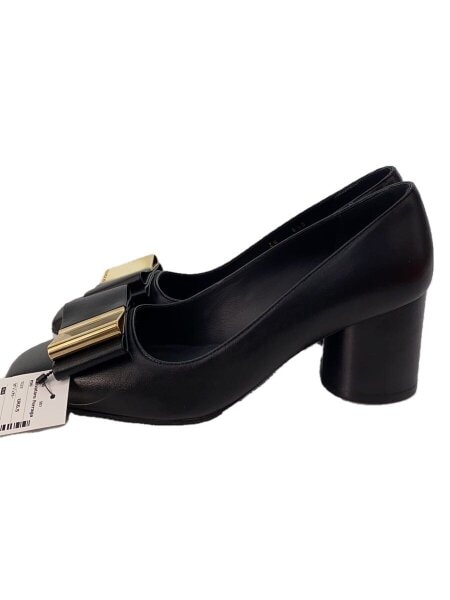 Salvatore Ferragamo◇パンプス/UK6.5/BLK/DB42038