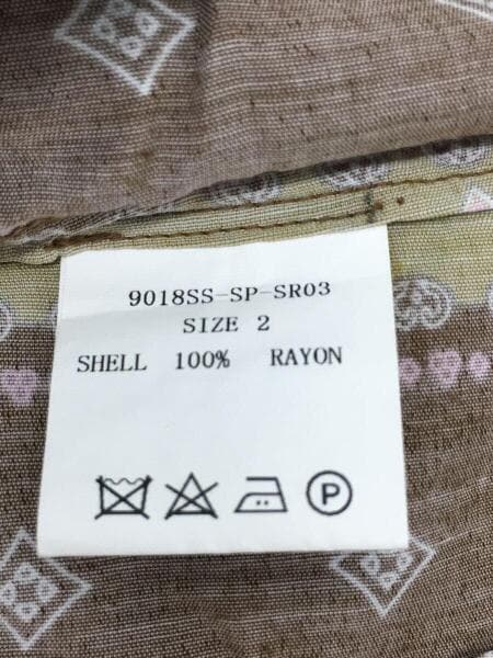 Varde77(バルデセブンティセブン) / 長袖シャツ/2/レーヨン/BRW/総柄