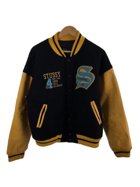 STUSSY(ステューシー) / スタジャン/L/ウール/ネイビー/BIG4/汚れ有 