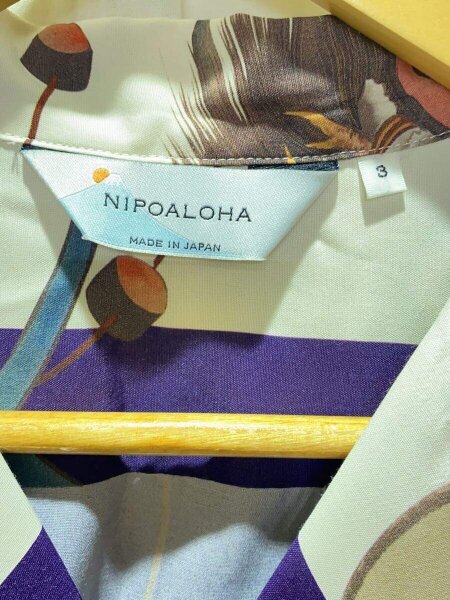 NIPOALOHA(ニポアロハ) / rayon s/s aloha shirt/風神雷神/アロハ 
