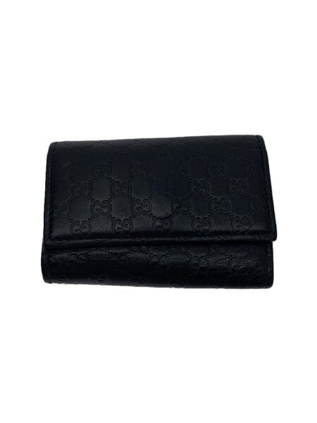 GUCCI(グッチ) / キーケース_マイクログッチシマ/レザー/BLK/無地