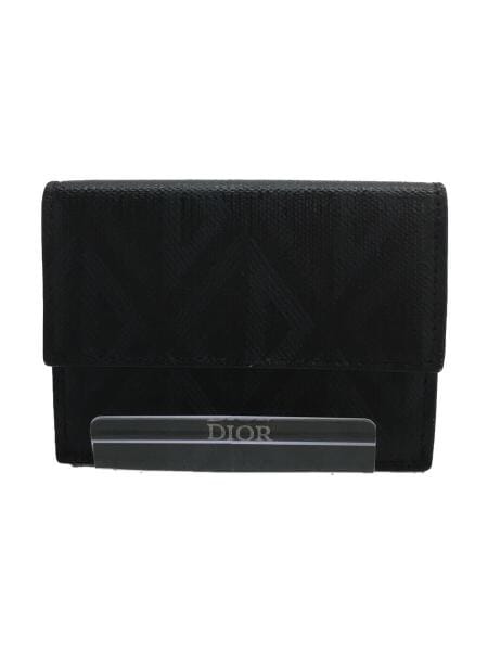 Dior HOMME(ディオールオム) / 3つ折り財布/レザー/BLK/総柄/メンズ/10 