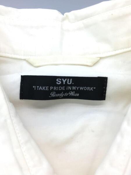 SYU.HOMME/FEMM / 長袖シャツ/2/コットン/WHT/無地/h21ss-07 SYU.HOMME/FEMM(シュウオムフェム) / 長袖シャツ/オーバーサイズシャツ
