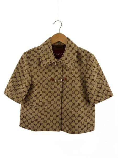 GUCCI レザー ジャケット 42 ソフトエイジングエフェクト レザー ジャケット ・ブラック＆ブラウン