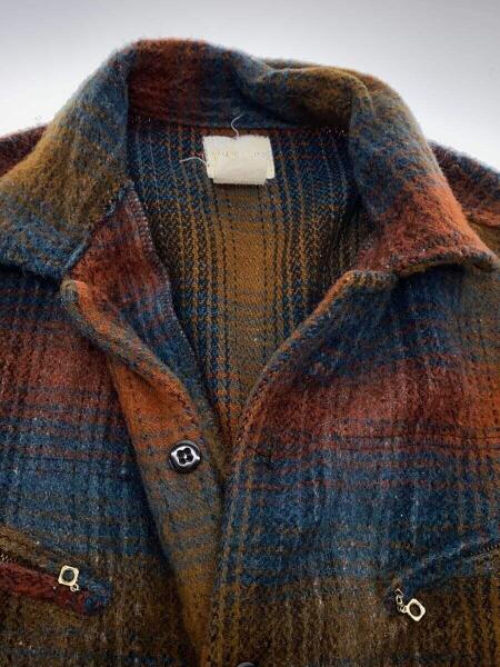 Melton / 長袖シャツ/L/ウール/マルチカラー Melton(メルトン) / ウールシャツジャケット/長袖シャツ/ウール/マルチ