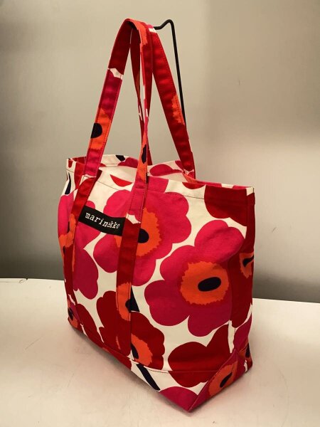 marimekko(マリメッコ) / トートバッグ/キャンバス/RED/花柄 | 中古品 