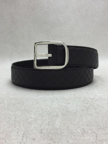 GUCCI グッチ 510309 マイクログッチシマ レザー シルバー金具ベルト