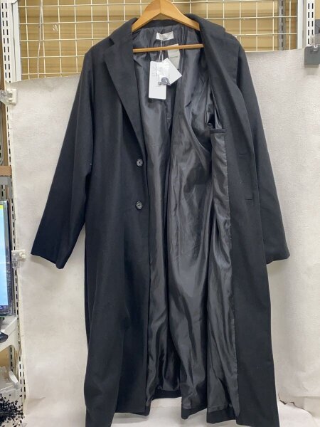 Lui's コート ブラック Lui's ハイクオリティオーバーコート ブラック