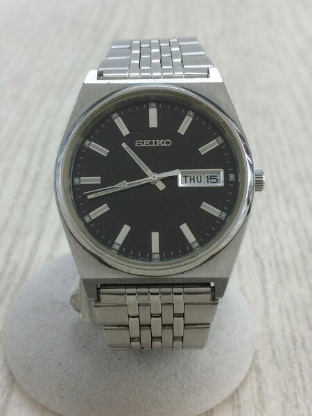 SEIKO クォーツ 腕時計 アラビア　ブラック文字盤V743-9020 稼働品 SEIKO(セイコー) / クォーツ腕時計/アナログ/ステンレス/BLK/V743-9020