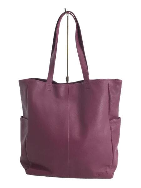 agnes b.(アニエスベー) / トートバッグ/牛革/パープル/アニエスベー 