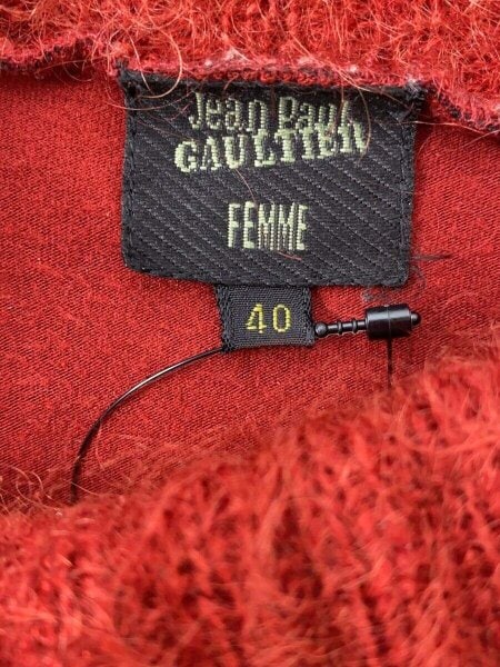 Jean Paul GAULTIER FEMME / パワーネット/レイヤードタートルネックカットソー/40/ナイロン/RED Jean Paul GAULTIER FEMME(ジャンポールゴルチエフェム) / パワー