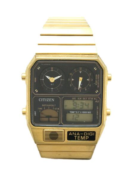 CITIZEN ANA-DIGI TEMP 腕時計 ゴールド　ジャンク品 CITIZEN(シチズン) / クォーツ腕時計/デジアナ/ゴールド/ana-digi temp